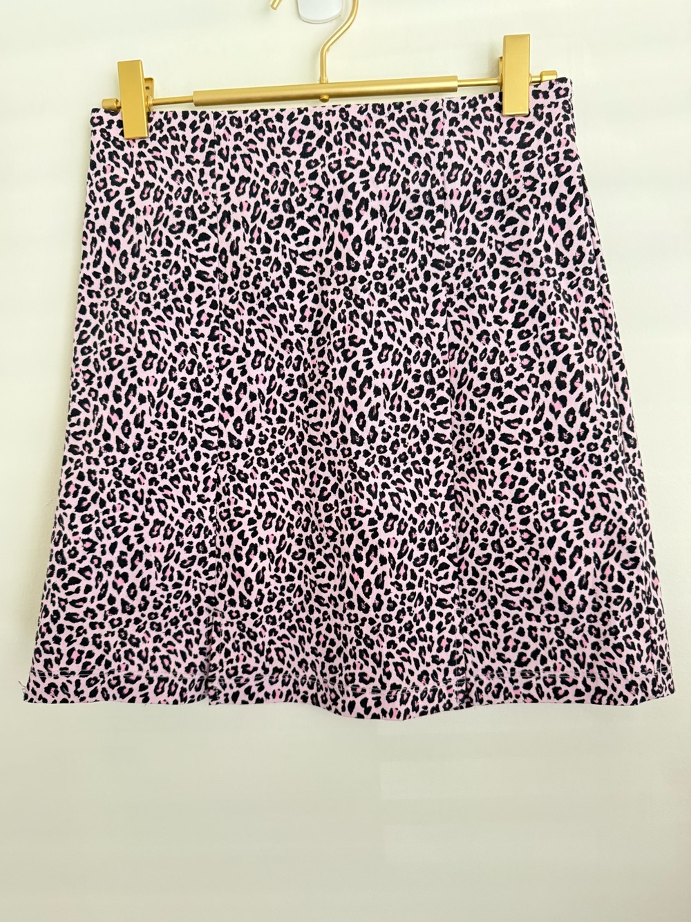 Topshop Pink Cheetah Print Stretch Mini Skirt 4 NEW